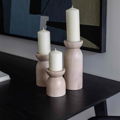 Fawn Pillar Candle Set - Fawn x Grey Home