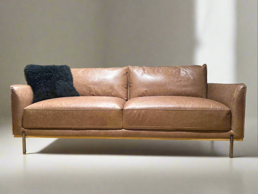 Club Leather Sofa - Whiskey - (5607)