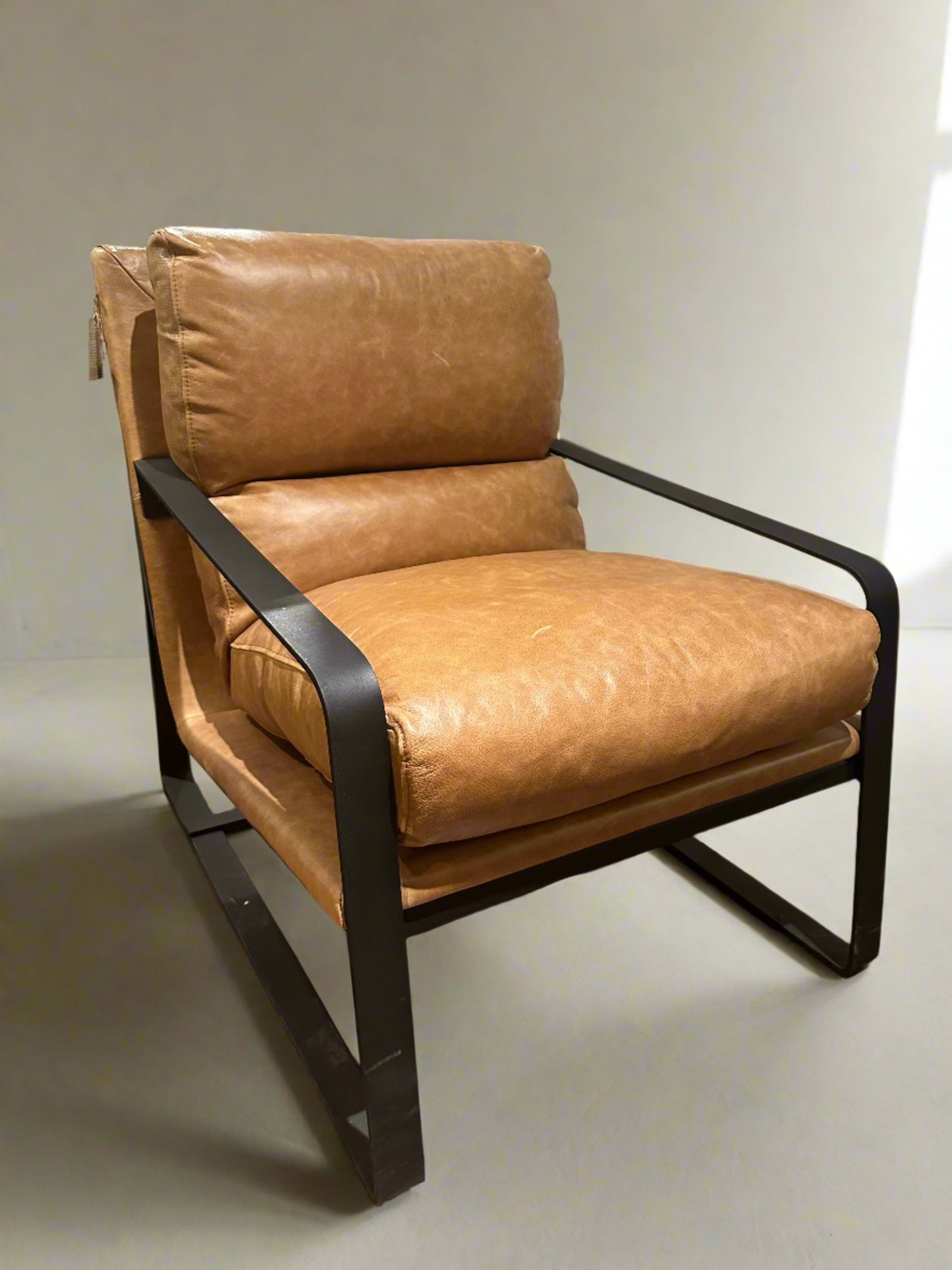 Draft Leather Accent Chair - (A1102)