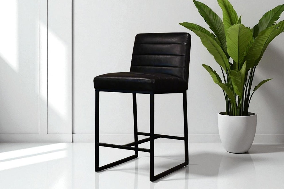 HLHF Y1511 Klyde 511 Coated Fabric Stool - Ebony Stools & Bars Furniture Store Burlington Ontario Near Me 