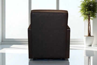 HLHF A997 Turner Coated Fabric Swivel Chair - Brown Accent Chairs, Living Furniture Store Burlington Ontario Near Me 