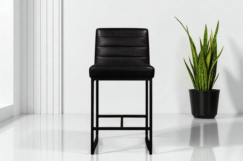 HLHF Y1511 Klyde 511 Coated Fabric Stool - Ebony Stools & Bars Furniture Store Burlington Ontario Near Me 