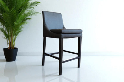 HLHF 1227 Stool - Charcoal & Brown Stools & Bars Furniture Store Burlington Ontario Near Me 