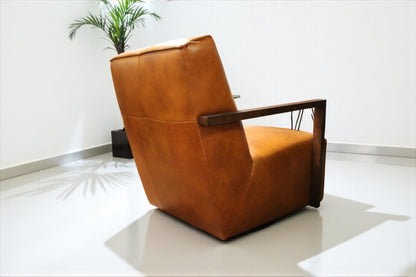 HLHF Detour Leather Glider Accent Chair - 4 Leather Options Accent Chairs Furniture Store Burlington Ontario Near Me 