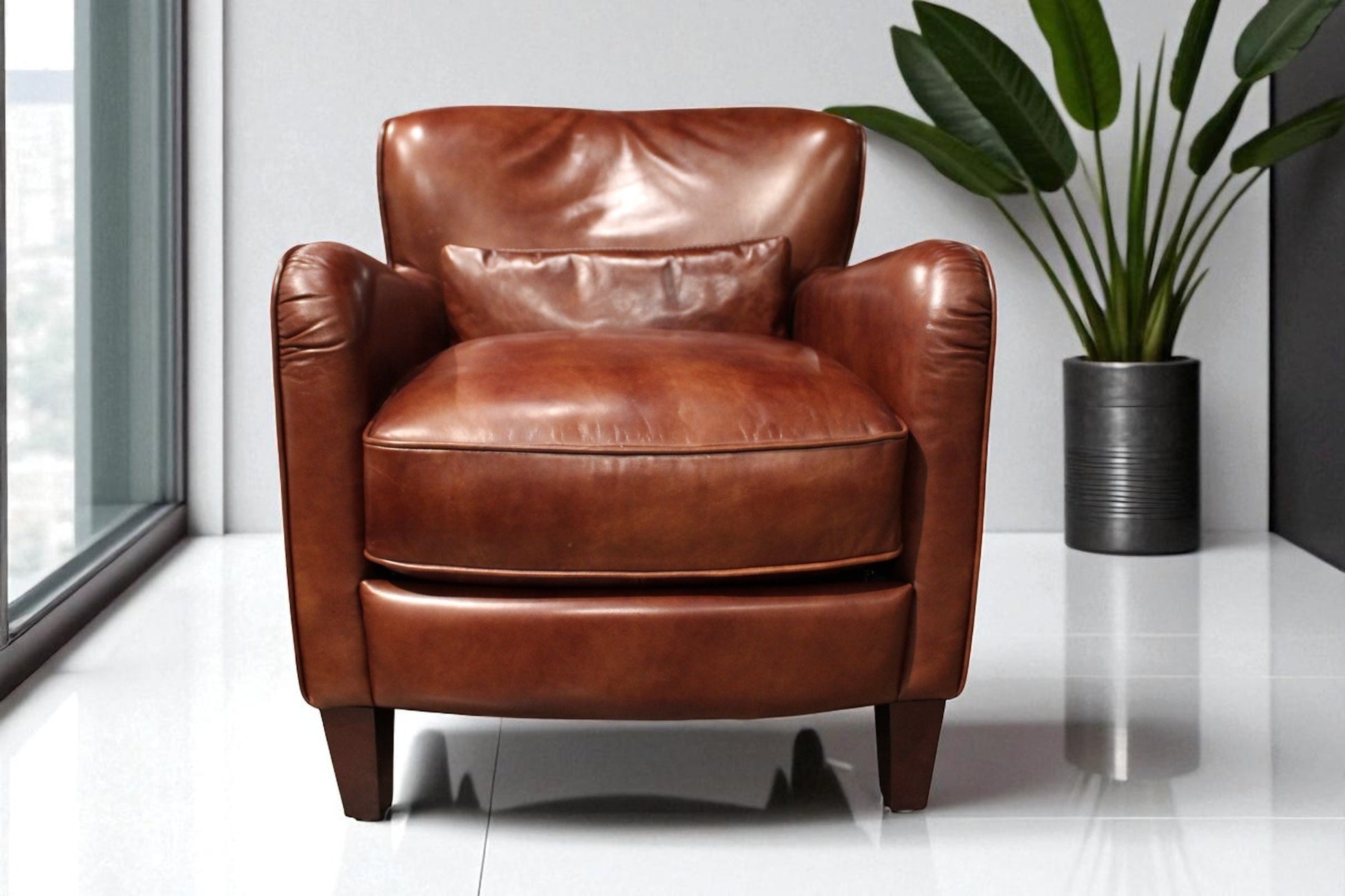 HLHF 7710-10 Loft Leather Chair Accent Chairs, Living Furniture Store Burlington Ontario Near Me 