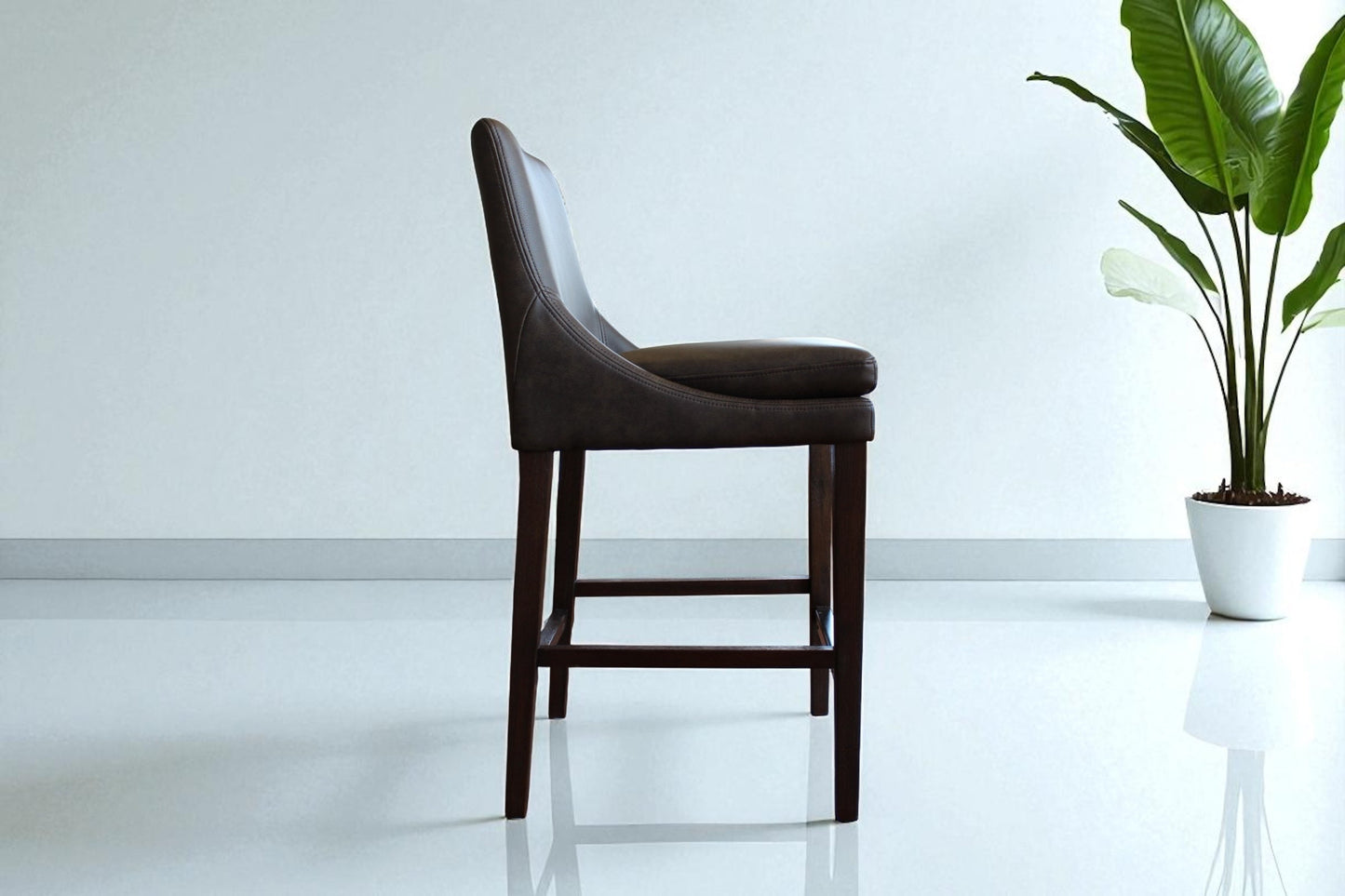 HLHF 1227 Stool - Charcoal & Brown Stools & Bars Furniture Store Burlington Ontario Near Me 