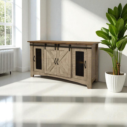 HLHF Pueblo Grey TV Stand - 60"/70"/80" Living, TV Stands Furniture Store Burlington Ontario Near Me 