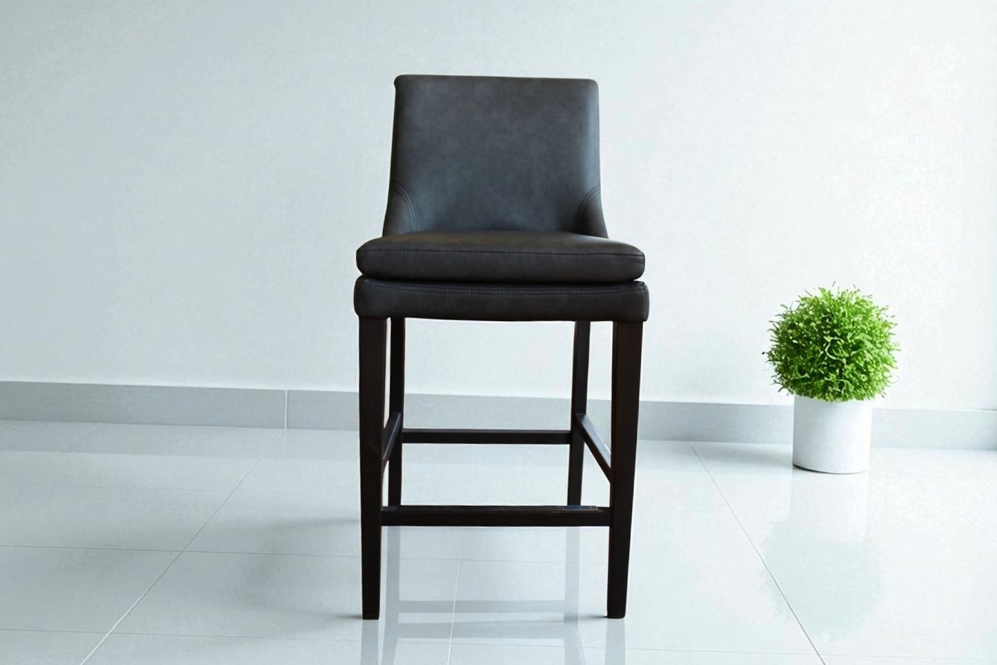 HLHF 1227 Stool - Charcoal & Brown Stools & Bars Furniture Store Burlington Ontario Near Me 