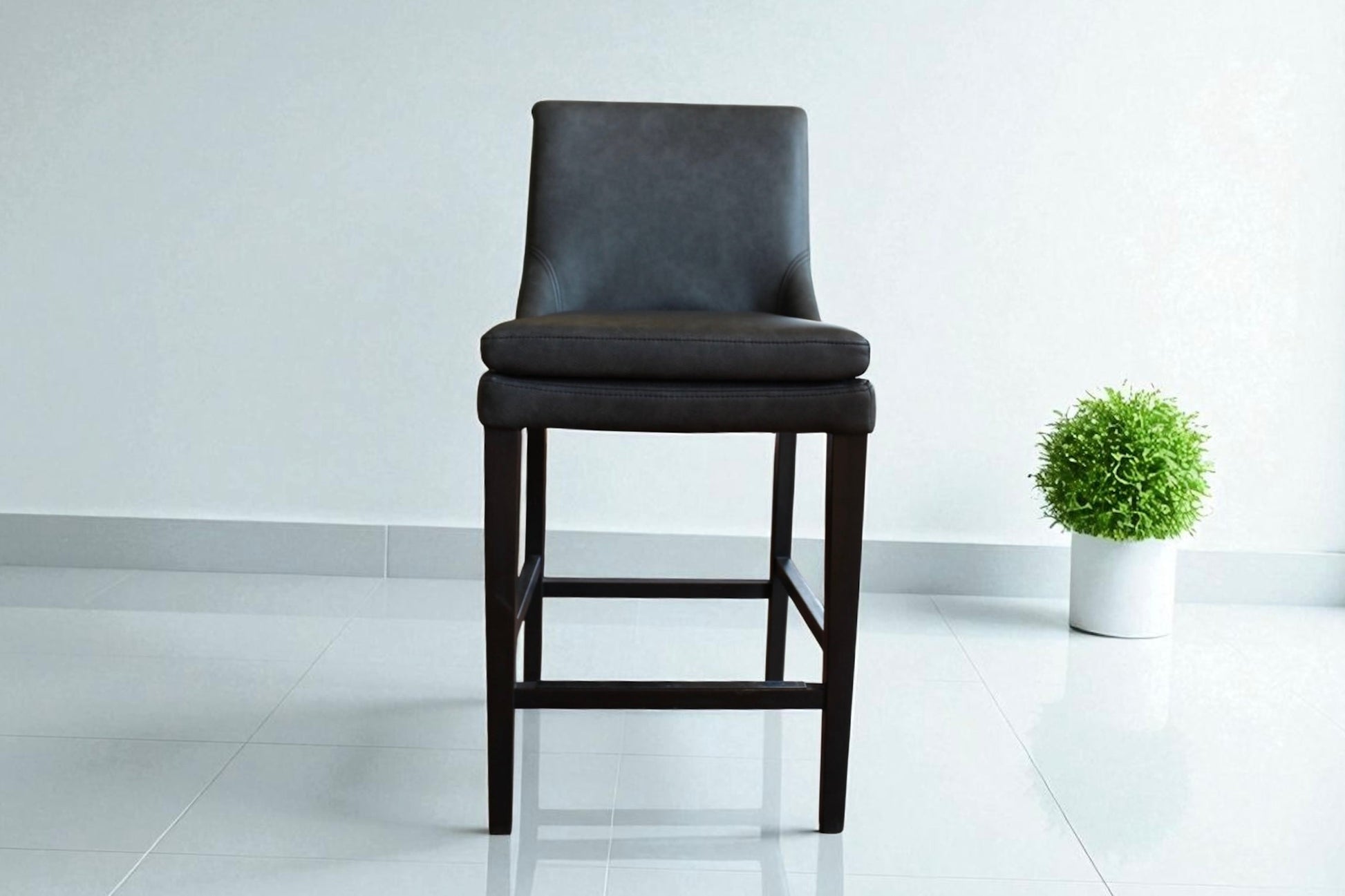 HLHF 1227 Stool - Charcoal & Brown Stools & Bars Furniture Store Burlington Ontario Near Me 