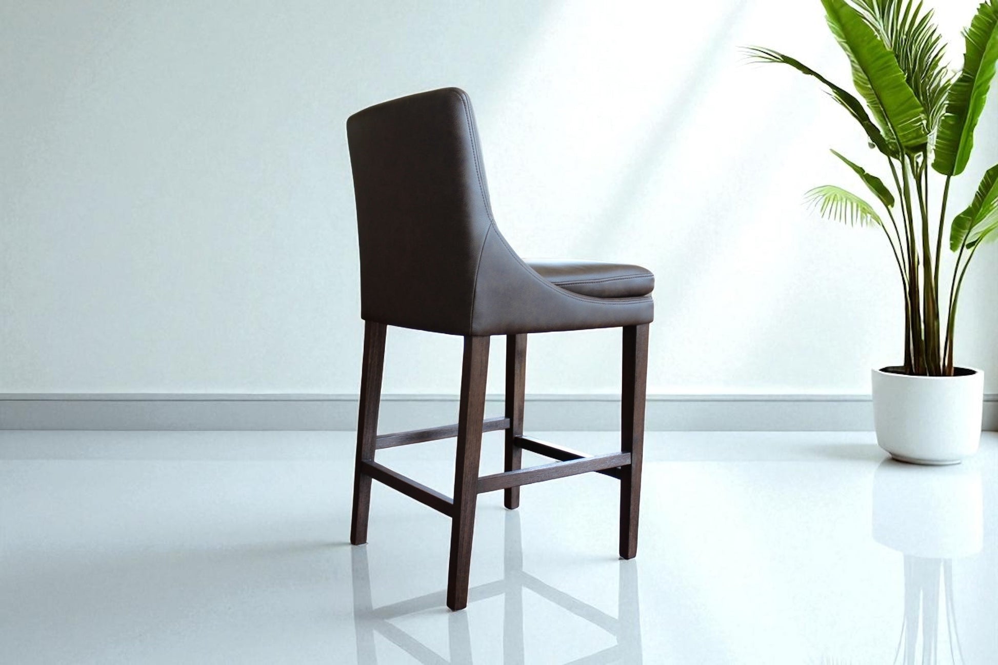 HLHF 1227 Stool - Charcoal & Brown Stools & Bars Furniture Store Burlington Ontario Near Me 