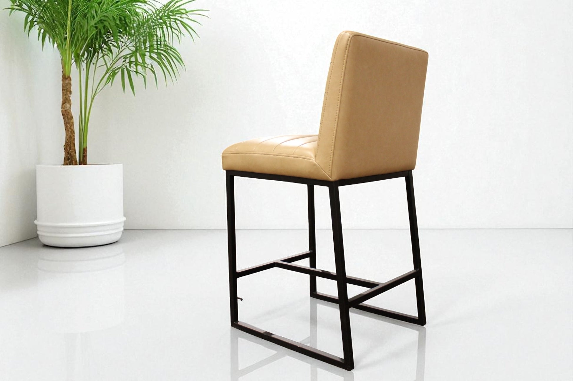 HLHF Y1511 Coated Fabric Stool - Tan Stools & Bars Furniture Store Burlington Ontario Near Me 