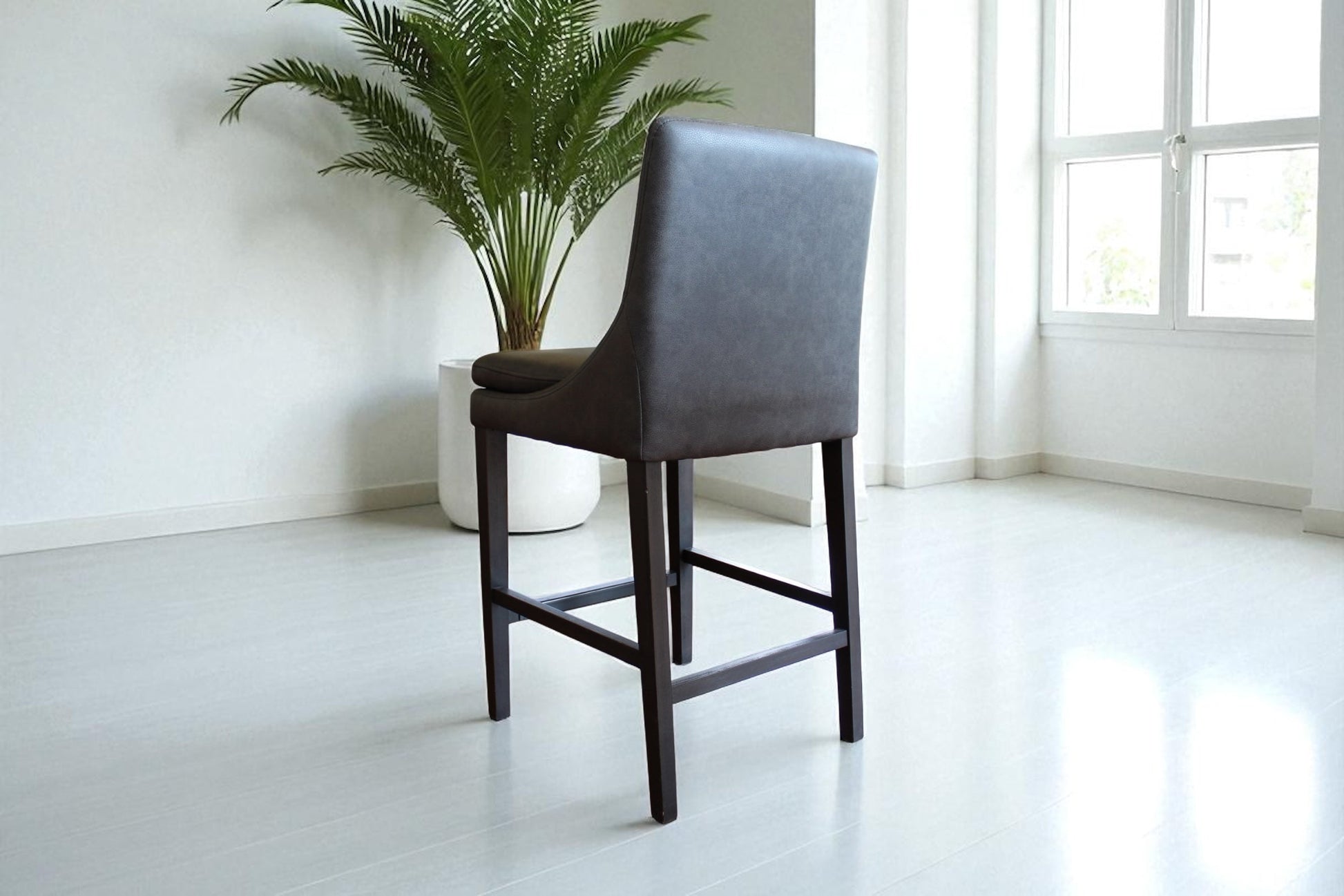 HLHF 1227 Stool - Charcoal & Brown Stools & Bars Furniture Store Burlington Ontario Near Me 