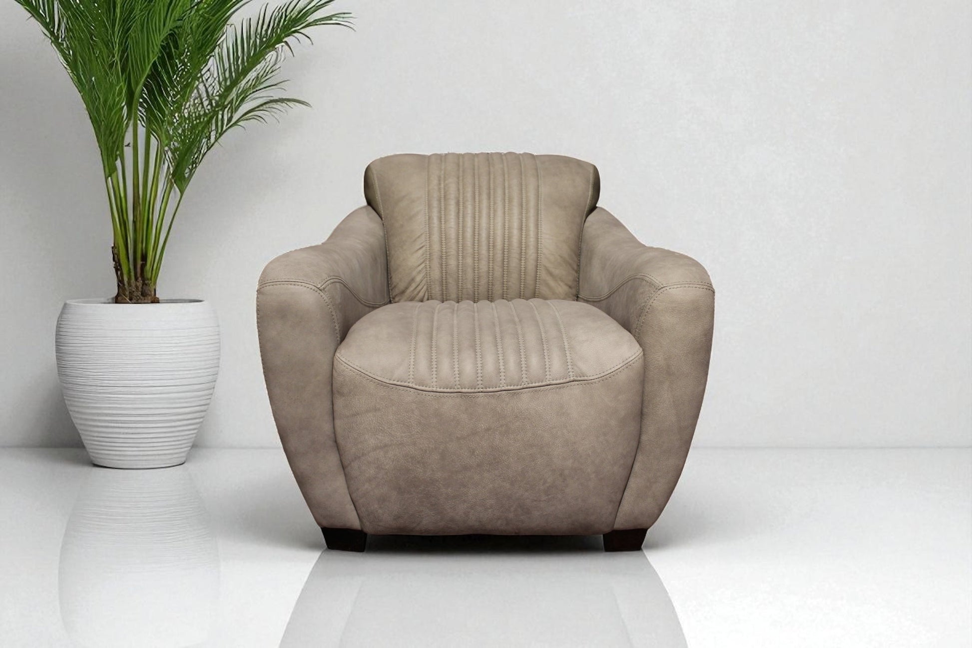 HLHF J365 Cigar Leather Club Chair Accent Chairs, Living Furniture Store Burlington Ontario Near Me 