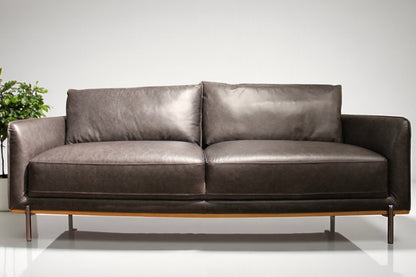 HLHF 5607 Club Leather Sofa - Charcoal Living Furniture Store Burlington Ontario Near Me 