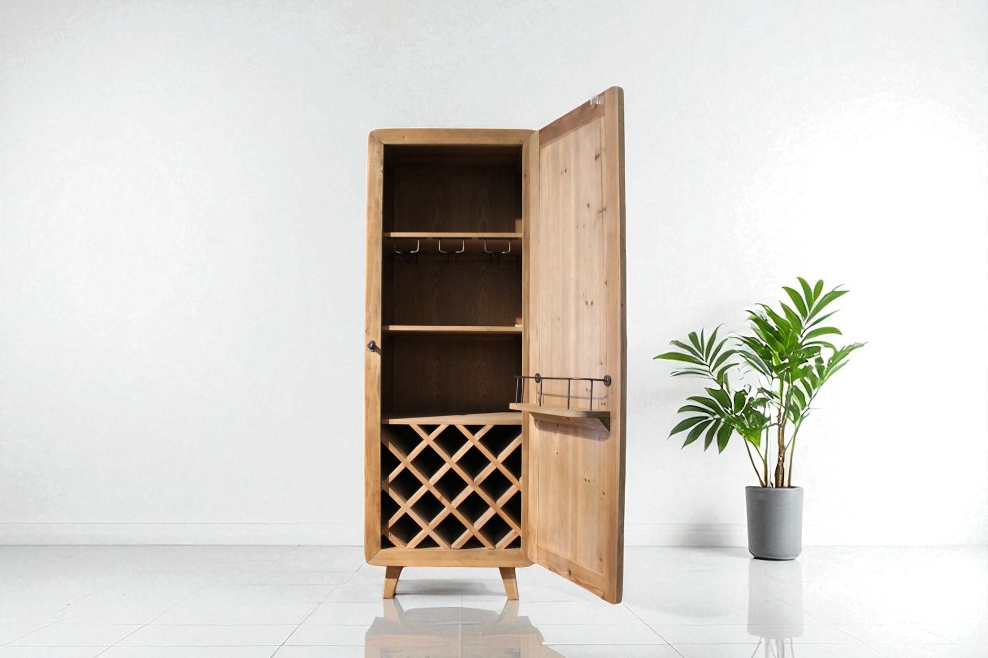 HLHF Bleached Old Pine Wine Cabinet New Arrivals, Occasional, Stools & Bars Furniture Store Burlington Ontario Near Me 