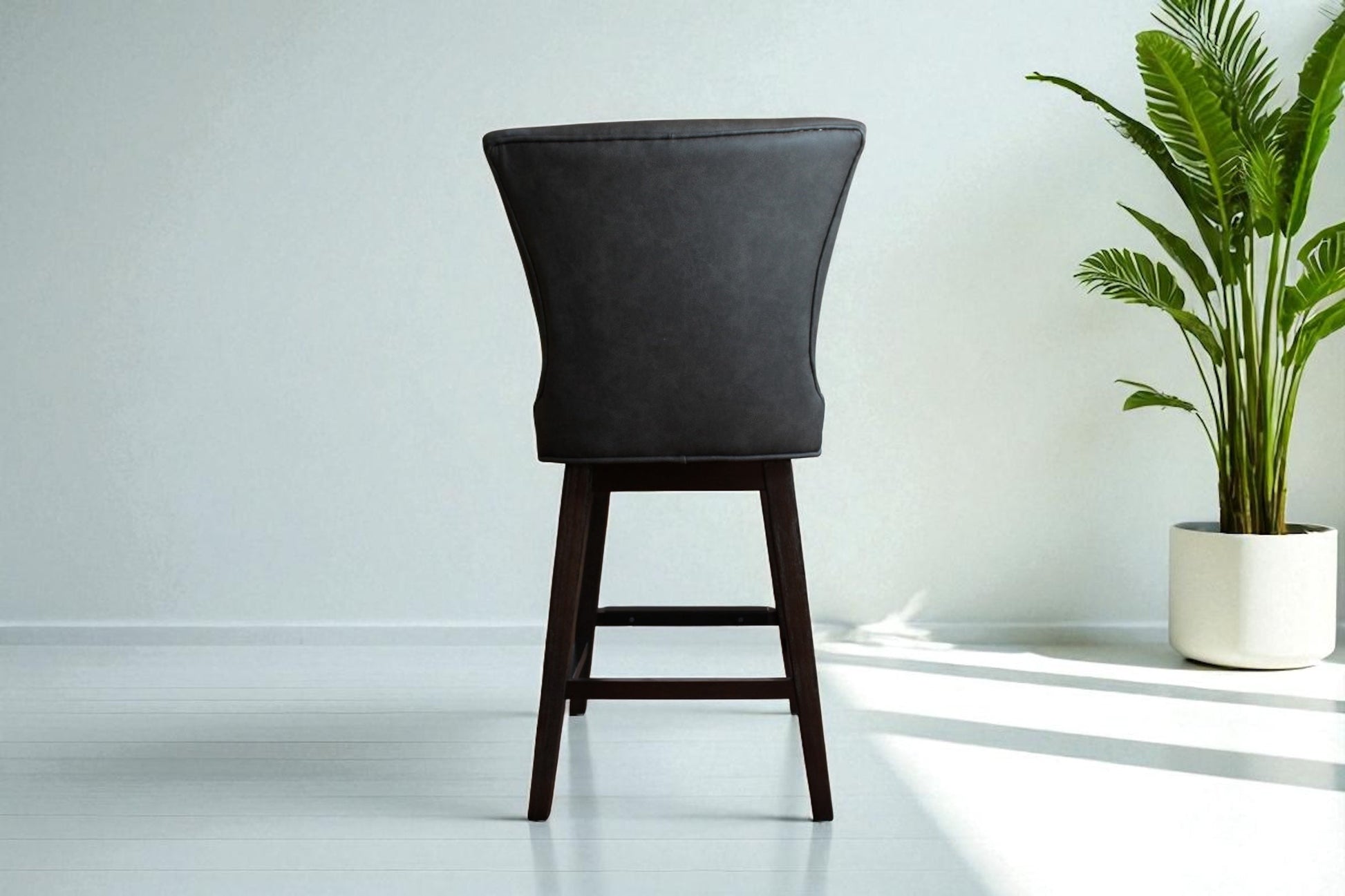 HLHF 1216 Swivel Stool - Charcoal & Brown Stools & Bars Furniture Store Burlington Ontario Near Me 