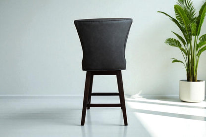 HLHF 1216 Swivel Stool - Charcoal & Brown Stools & Bars Furniture Store Burlington Ontario Near Me 