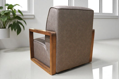 HLHF Turner Coated Fabric Swivel Chair - Charcoal Accent Chairs, Living Furniture Store Burlington Ontario Near Me 