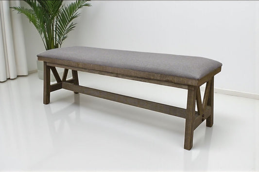 HLHF Loft Brown Decorative Bench Occasional Furniture Store Burlington Ontario Near Me 