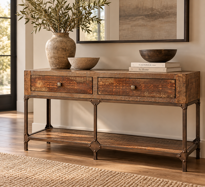 Urban Gold Sofa Table - Floor Model