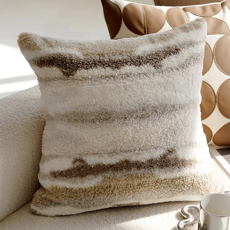 HLHF Shearling Mosaic Pillow Accessories Furniture Store Burlington Ontario Near Me 