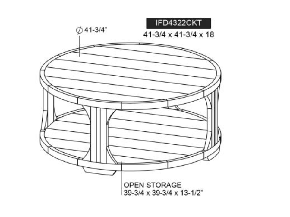 HLHF Balam Open Cocktail Table Living, Occasional Furniture Store Burlington Ontario Near Me 