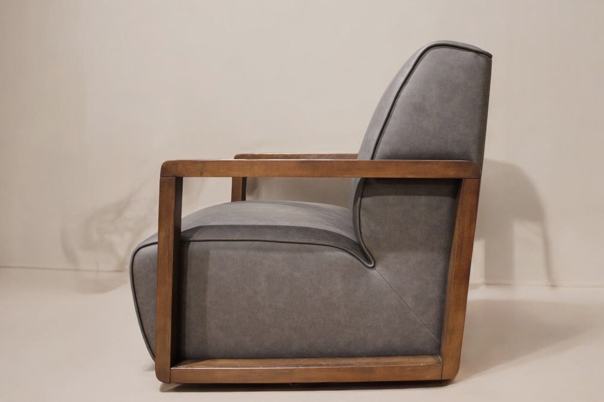 HLHF Turner Coated Fabric Swivel Chair - Charcoal Accent Chairs, Living Furniture Store Burlington Ontario Near Me 