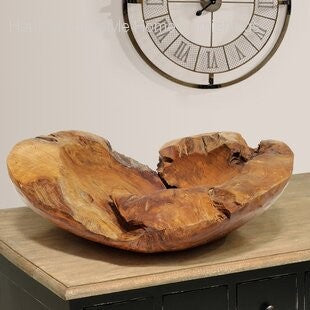 HLHF Teak Wood Bowl Accessories Furniture Store Burlington Ontario Near Me 