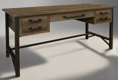 HLHF Loft Brown Desk + File Cabinet Office Furniture Store Burlington Ontario Near Me 