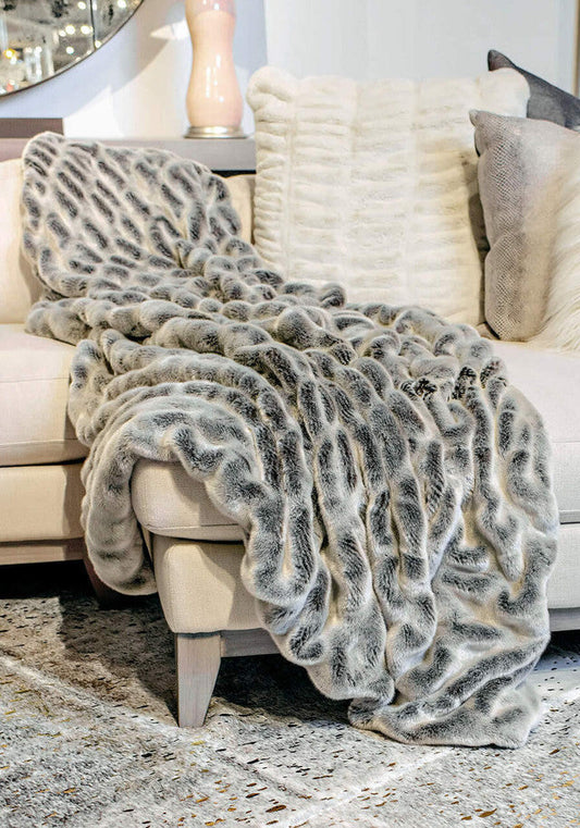 HLHF Grey Mink Throw Accessories Furniture Store Burlington Ontario Near Me 