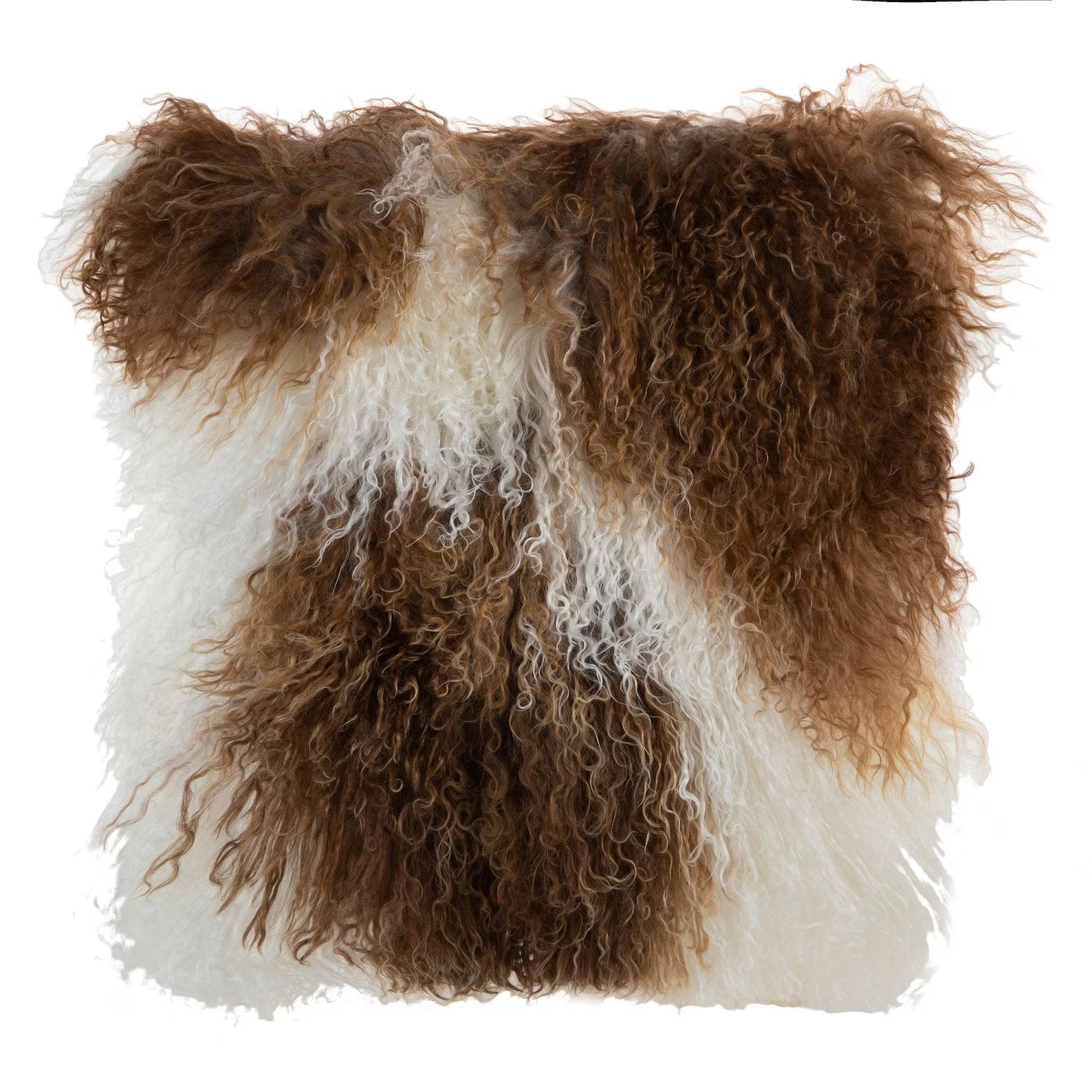 HLHF Mongolian Lamb Fur Pillow - Cow Print Pillows & Throws Furniture Store Burlington Ontario Near Me 