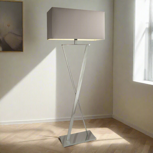 HLHF Chrome X Floor Lamp (RF-14169N) Lighting Furniture Store Burlington Ontario Near Me 