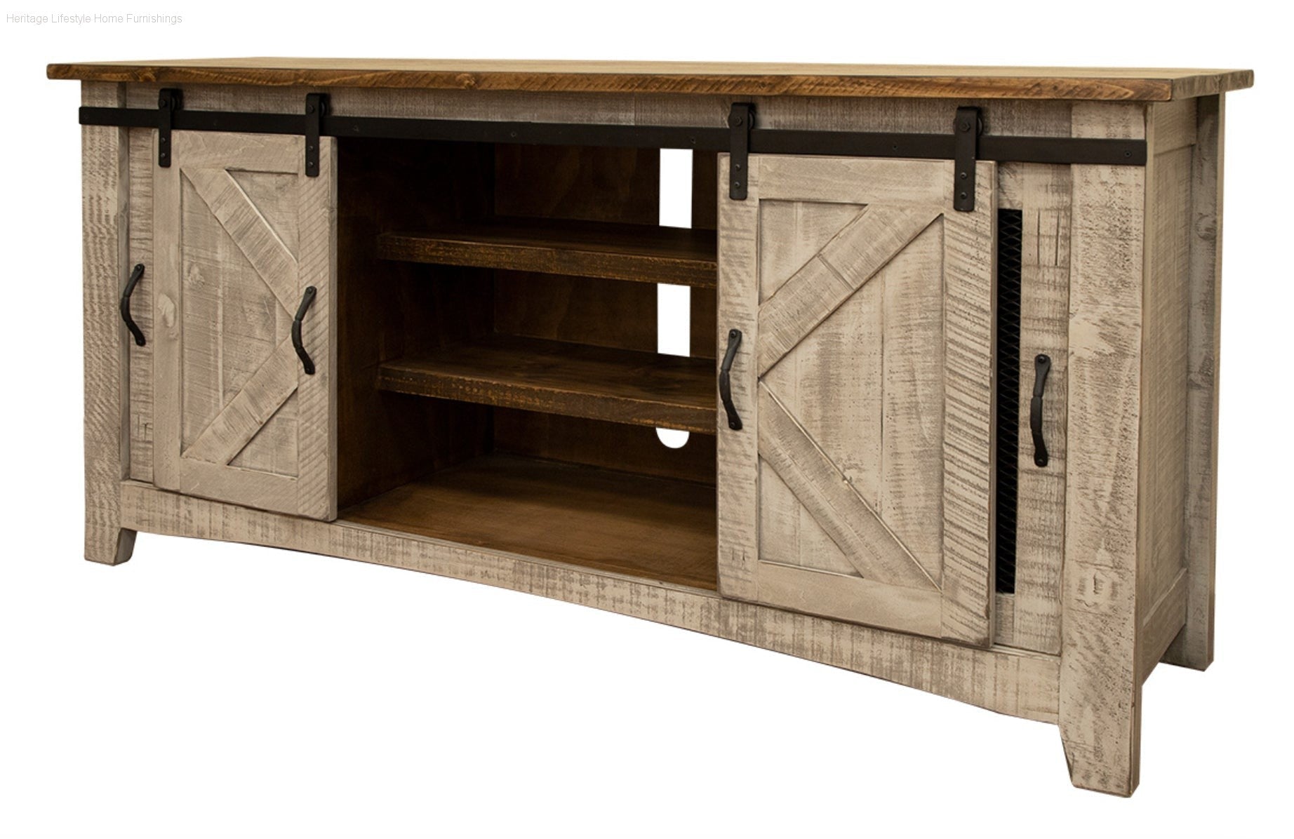 HLHF Pueblo Grey TV Stand - 60"/70"/80" Living, TV Stands Furniture Store Burlington Ontario Near Me 